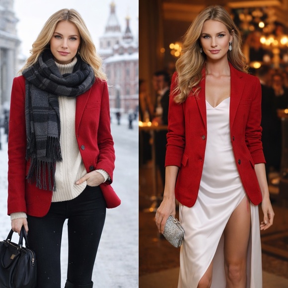 Talbots Jackets & Blazers - Talbots Vibrant Red Women's Blazer